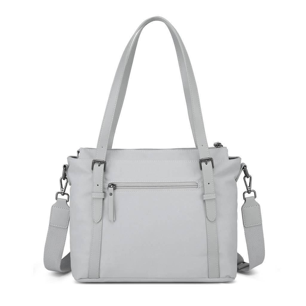 Smart Bags Twill Dimi Kumaş Kadın Omuz Çantası 3329 Gri