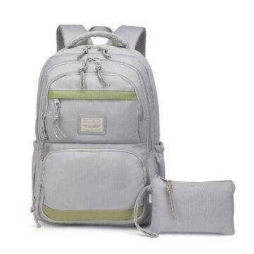 Smart Bags Sırt Çantası Okul Boyu Kalem Kutusu Hediyeli 3234 A.Gri