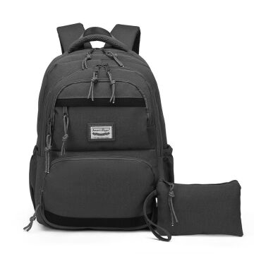 Smart Bags Sırt Çantası Okul Boyu Kalem Kutusu Hediyeli 3234 Koyu Gri
