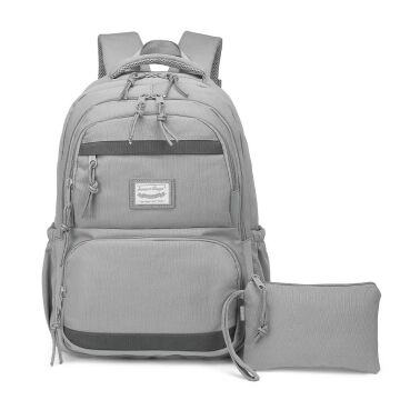 Smart Bags Sırt Çantası Okul Boyu Kalem Kutusu Hediyeli 3234 Vizon