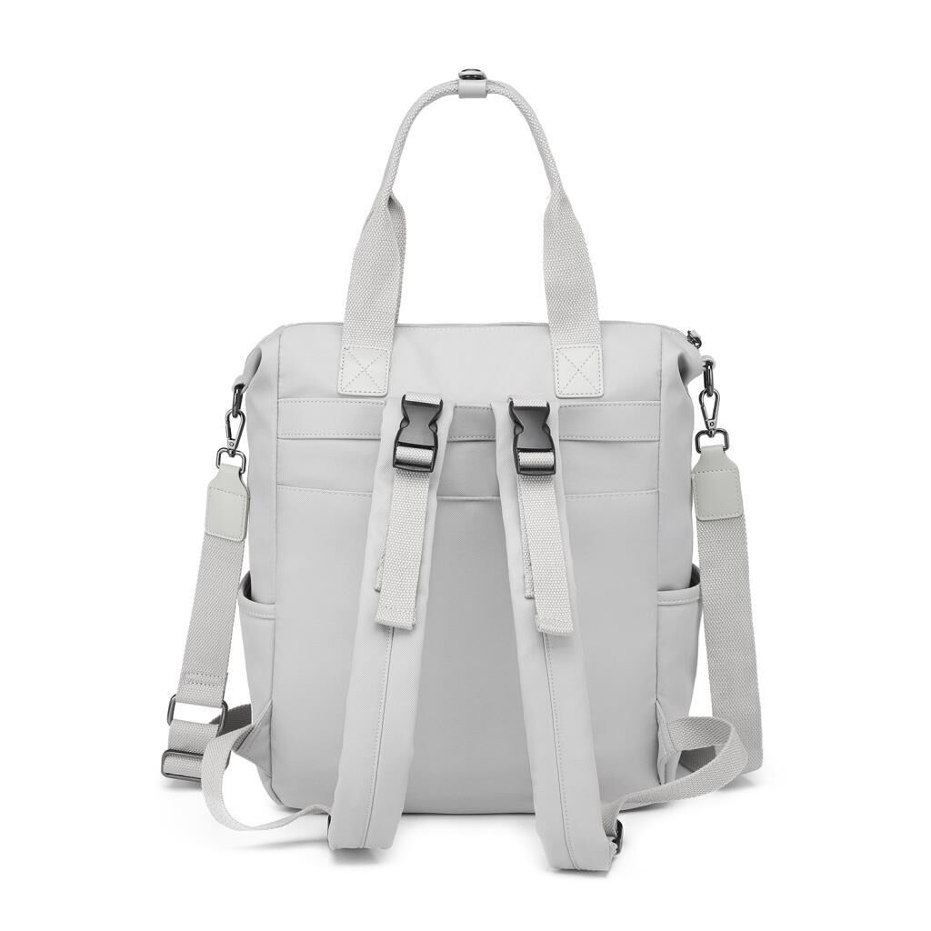 Smart Bags Twill Dimi Kumaş Anne Bebe Kadın Sırt Çantası 3328 A.Gri