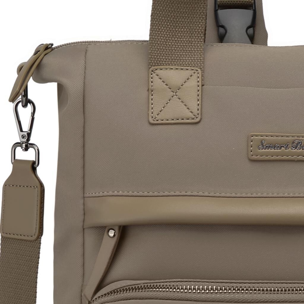 Smart Bags Twill Dimi Kumaş Anne Bebe Kadın Sırt Çantası 3328 A.Kahve
