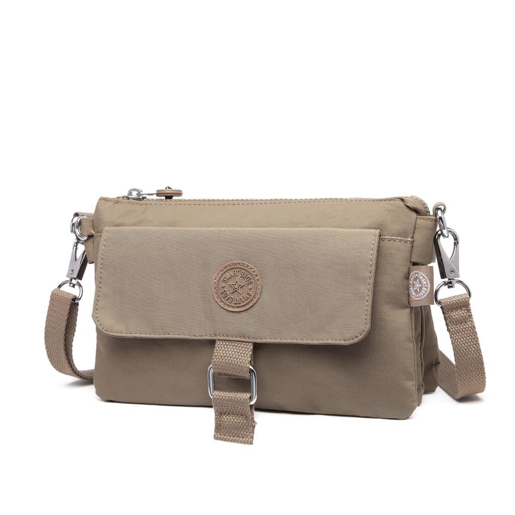 Minik Boy Smart Bags Postacı Kadın Çantası Krinkıl Kumaş 1147 A.Kahve