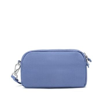 Smart Bags Mini Boy Postacı Çantası ve Cüzdanı Krinkıl Kumaş 1112 Mavi