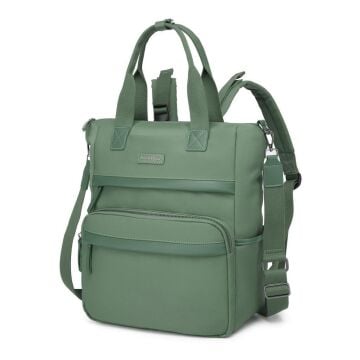 Smart Bags Twill Dimi Kumaş Anne Bebe Kadın Sırt Çantası 3328 Yeşil