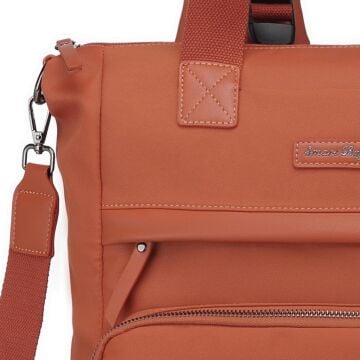 Smart Bags Twill Dimi Kumaş Anne Bebe Kadın Sırt Çantası 3328 Kiremit
