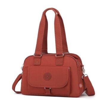 Smart Bags Kadın Omuz Çantası Krinkıl Kumaş 1122 Kiremit