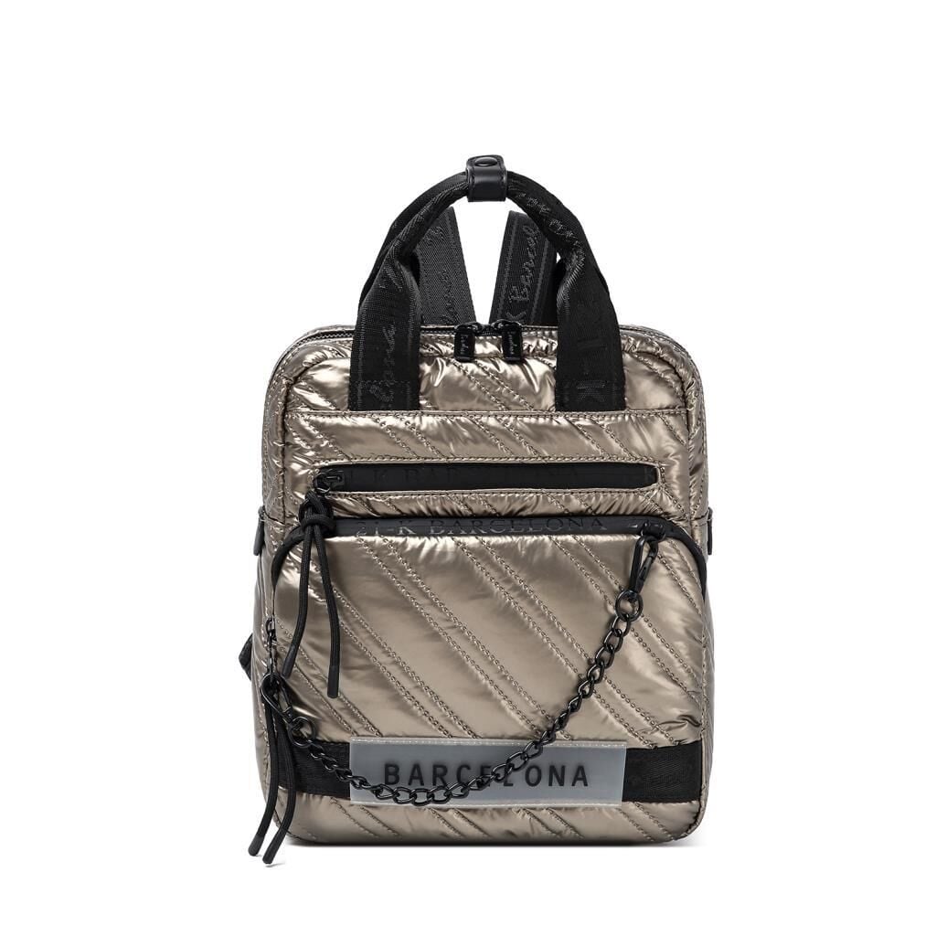 21K Barcelona Parlak Kumaş Askılı Kadın Sırt Çantası 3257