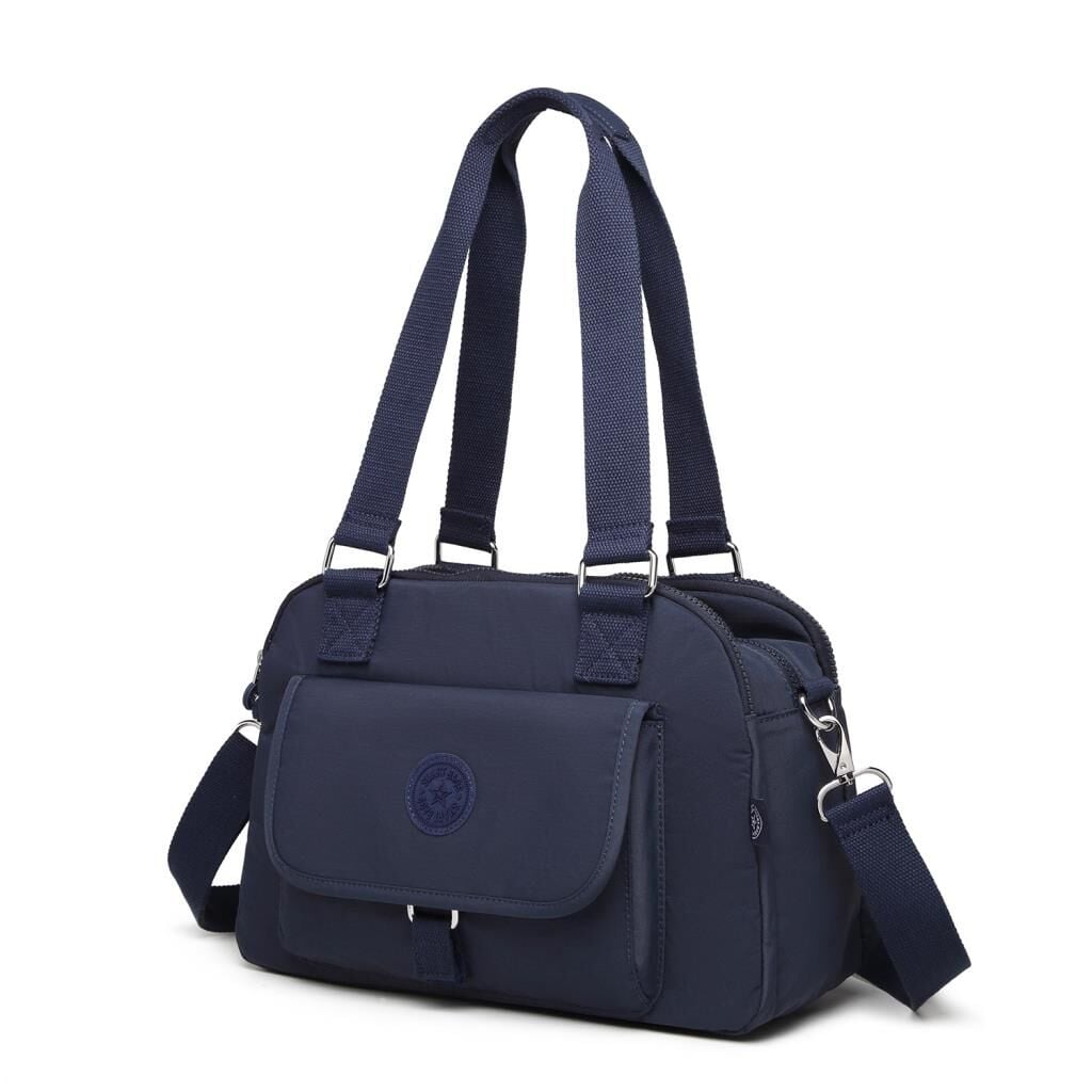 Smart Bags Kadın Omuz Çantası Krinkıl Kumaş 1122 Lacivert