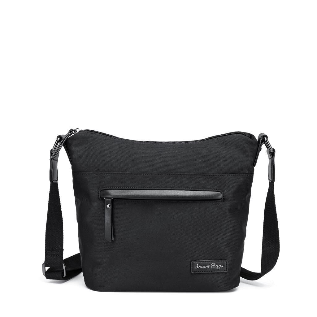 Smart Bags Twill Dimi Kumaş Postacı Kadın Çantası 3327 Siyah