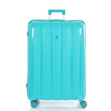 MÇS Bavul Büyük ve Orta 2li Set Kırılmaz Silikon Valiz V305 Cam Göbeği