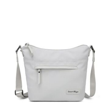 Smart Bags Twill Dimi Kumaş Postacı Kadın Çantası 3327 A.Gri