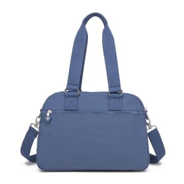 Smart Bags Kadın Omuz Çantası Krinkıl Kumaş 1122 Mavi