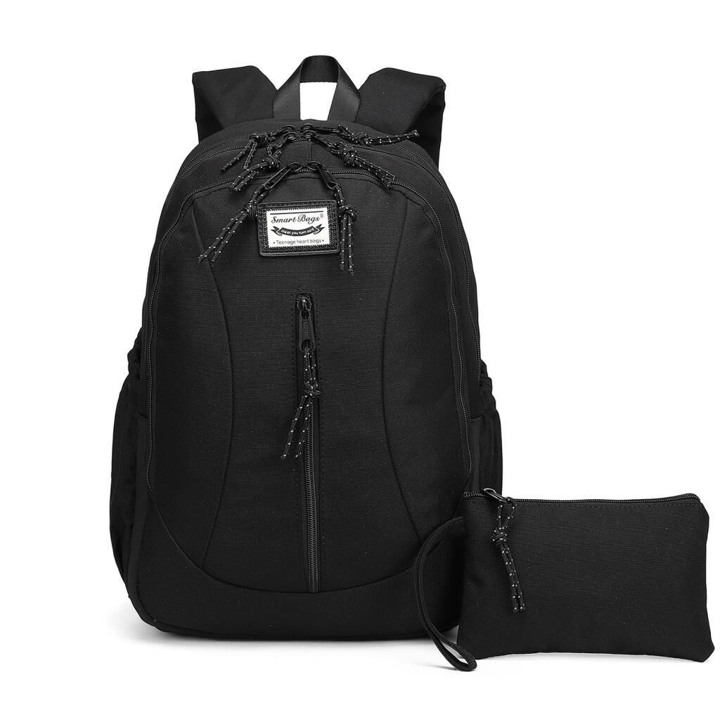 Smart Bags Sırt Çantası Okul Boyu Kalem Kutusu Hediyeli 3233 01 Siyah