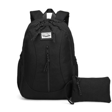 Smart Bags Sırt Çantası Okul Boyu Kalem Kutusu Hediyeli 3233 01 Siyah