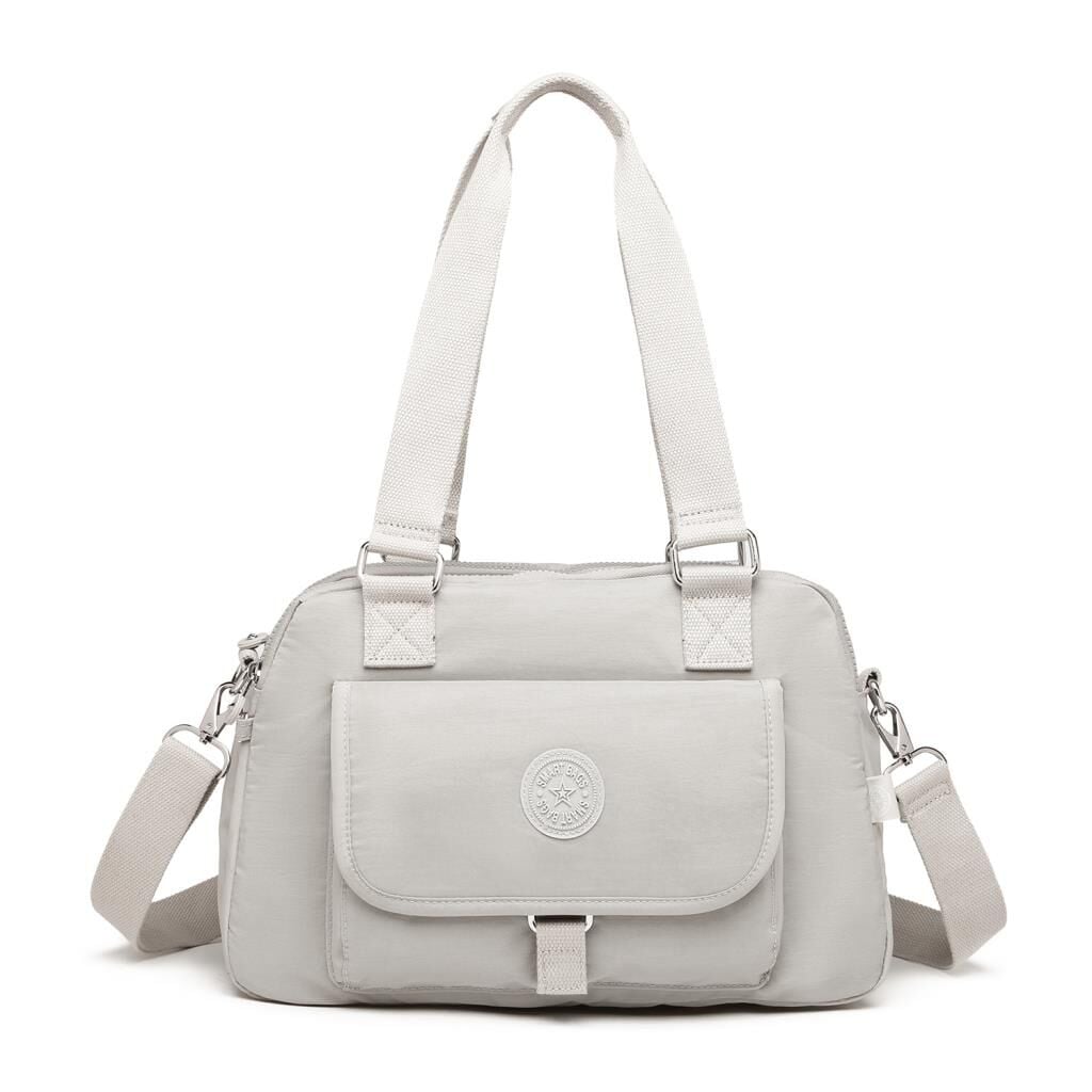 Smart Bags Kadın Omuz Çantası Krinkıl Kumaş 1122 Buz Gri