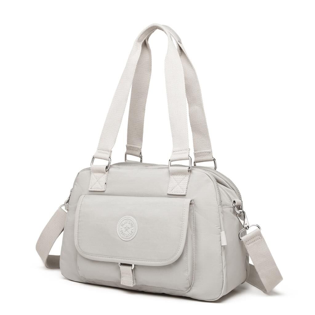 Smart Bags Kadın Omuz Çantası Krinkıl Kumaş 1122 Buz Gri