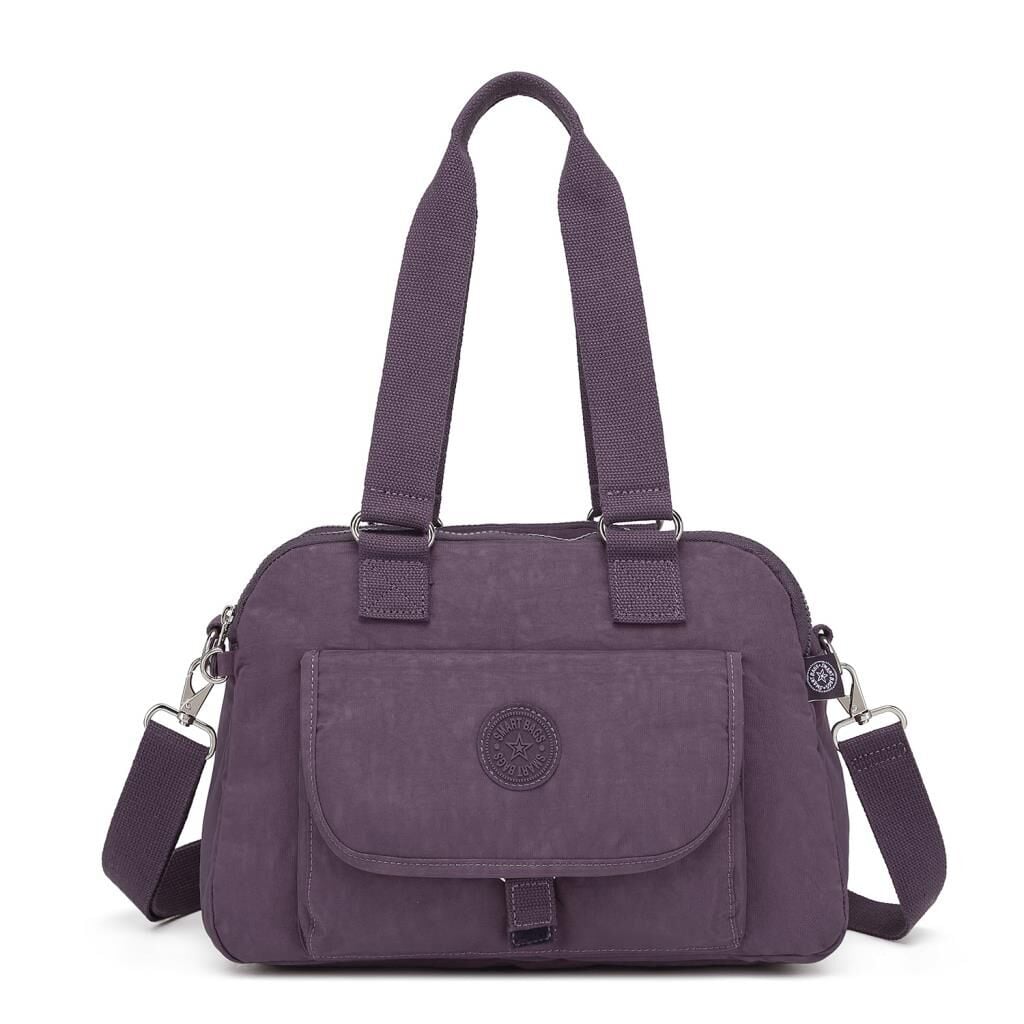 Smart Bags Kadın Omuz Çantası Krinkıl Kumaş 1122 Mürdüm