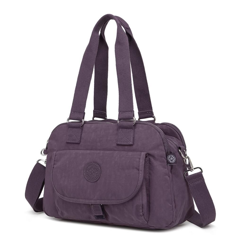 Smart Bags Kadın Omuz Çantası Krinkıl Kumaş 1122 Mürdüm