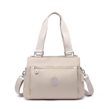 1125 Krinkıl Kumaş Bayan Omuz Çantası Smart Bags Bej