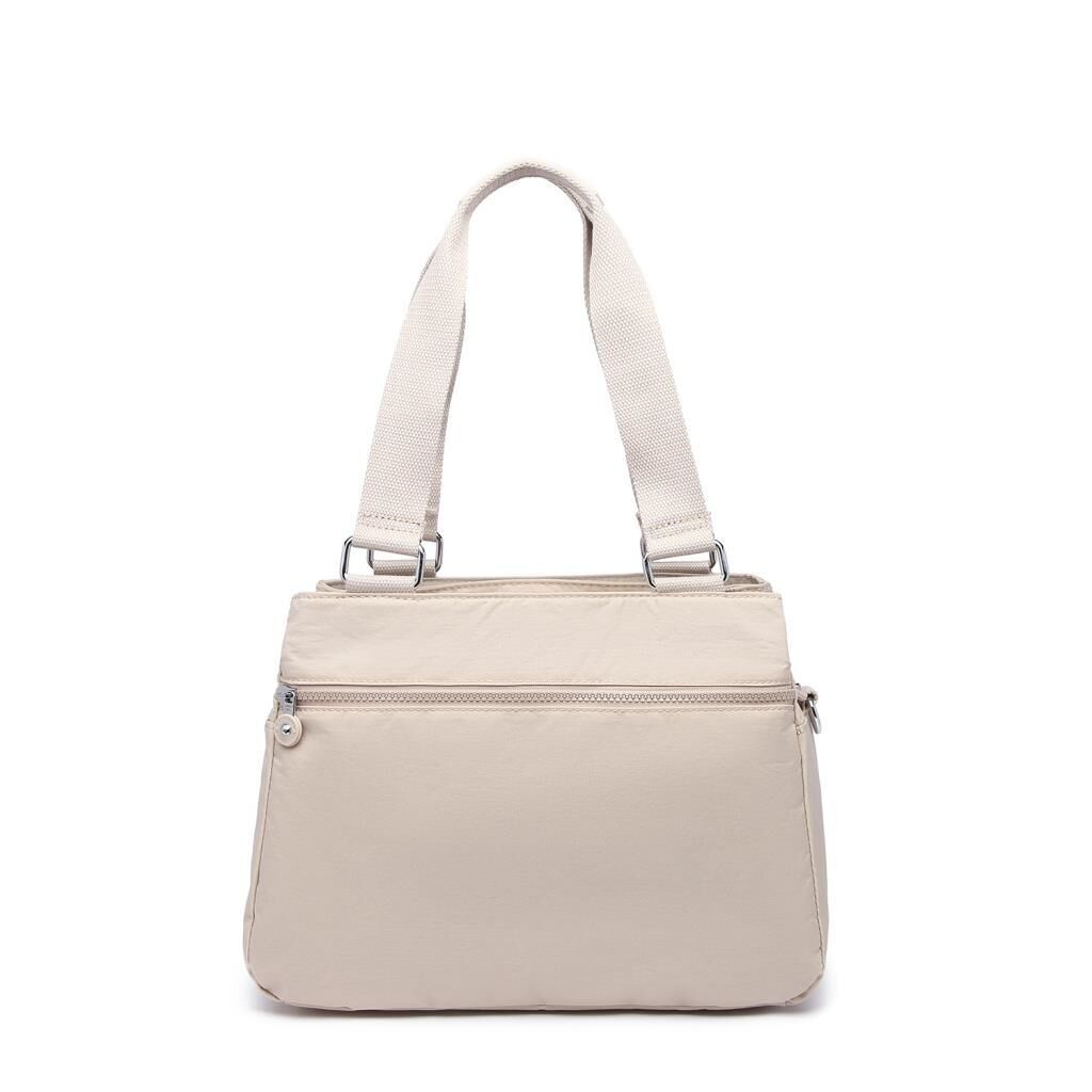 1125 Krinkıl Kumaş Bayan Omuz Çantası Smart Bags Bej