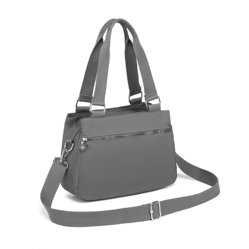 1125 Krinkıl Kumaş Bayan Omuz Çantası Smart Bags Koyu Gri
