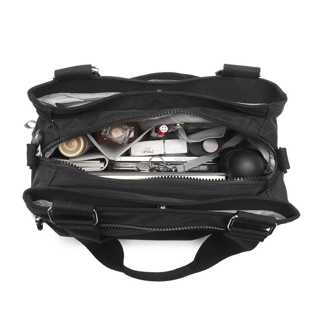 1125 Krinkıl Kumaş Bayan Omuz Çantası Smart Bags Koyu Gri