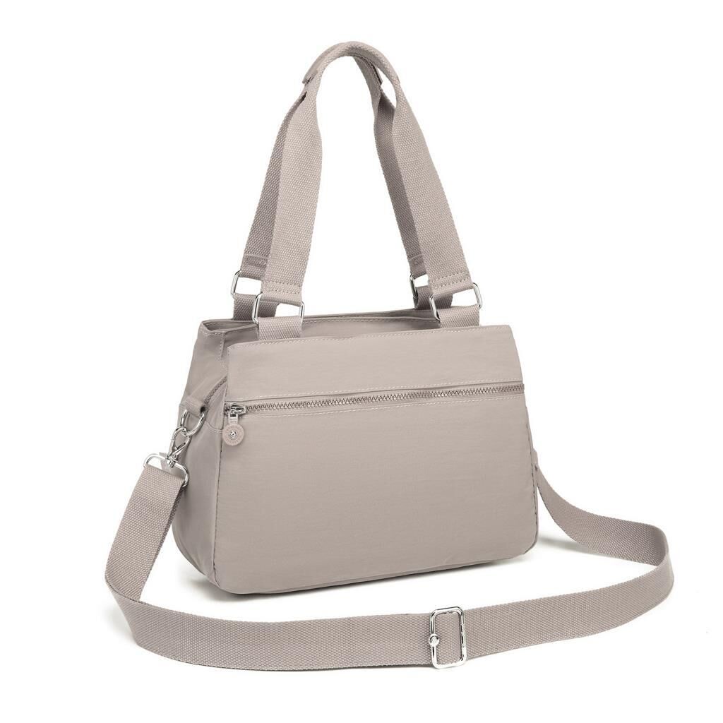 1125 Krinkıl Kumaş Bayan Omuz Çantası Smart Bags A.Vizon