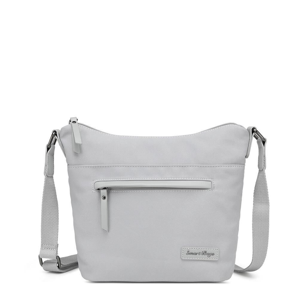 Smart Bags Twill Dimi Kumaş Postacı Kadın Çantası 3327 Gri