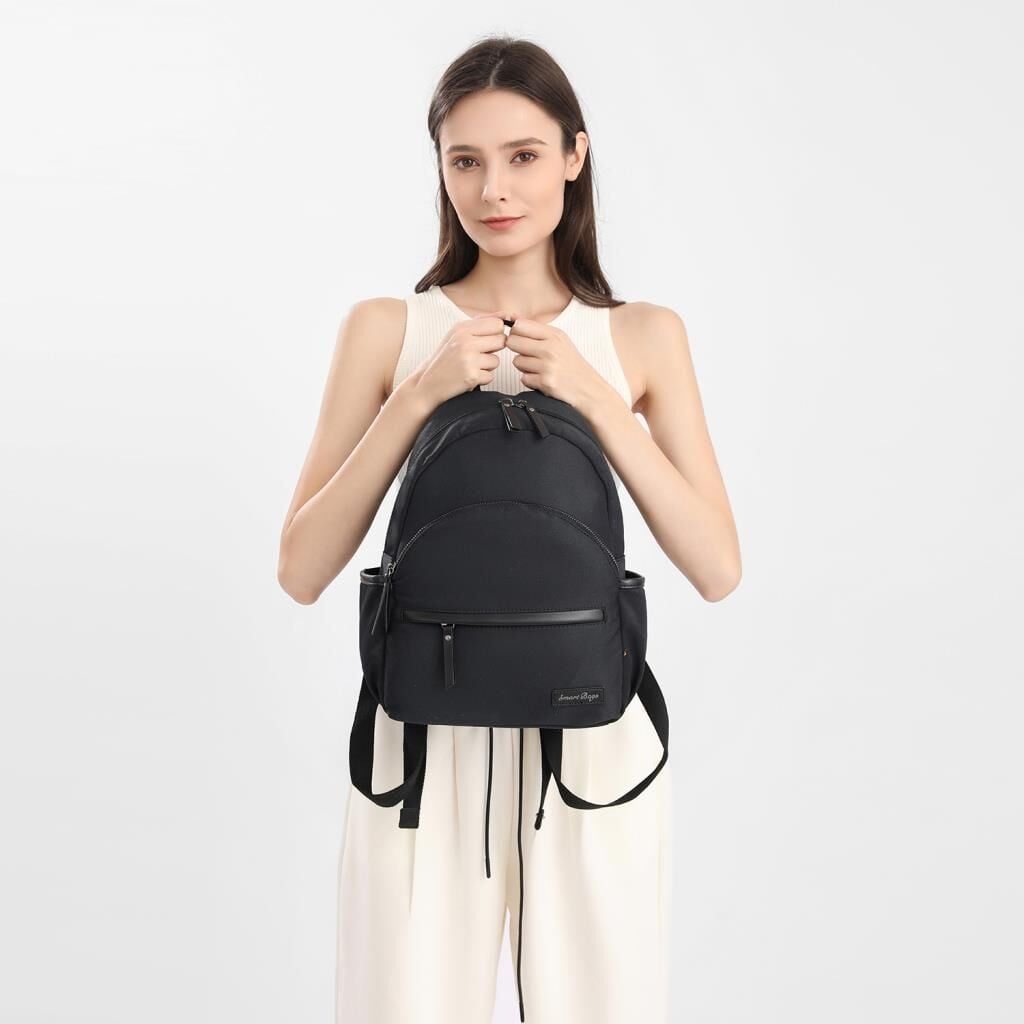 Smart Bags Twill Dimi Kumaş Kadın Sırt Çantası 3326 Siyah