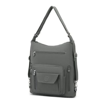 Hem Sırt Hem de Omuz Kadın Çantası Smart Bags 1205 Koyu Gri