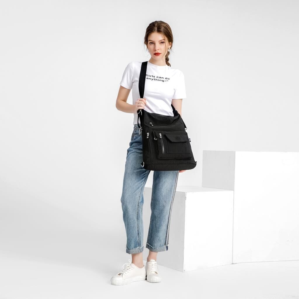 Hem Sırt Hem de Omuz Kadın Çantası Smart Bags 1205 Koyu Gri