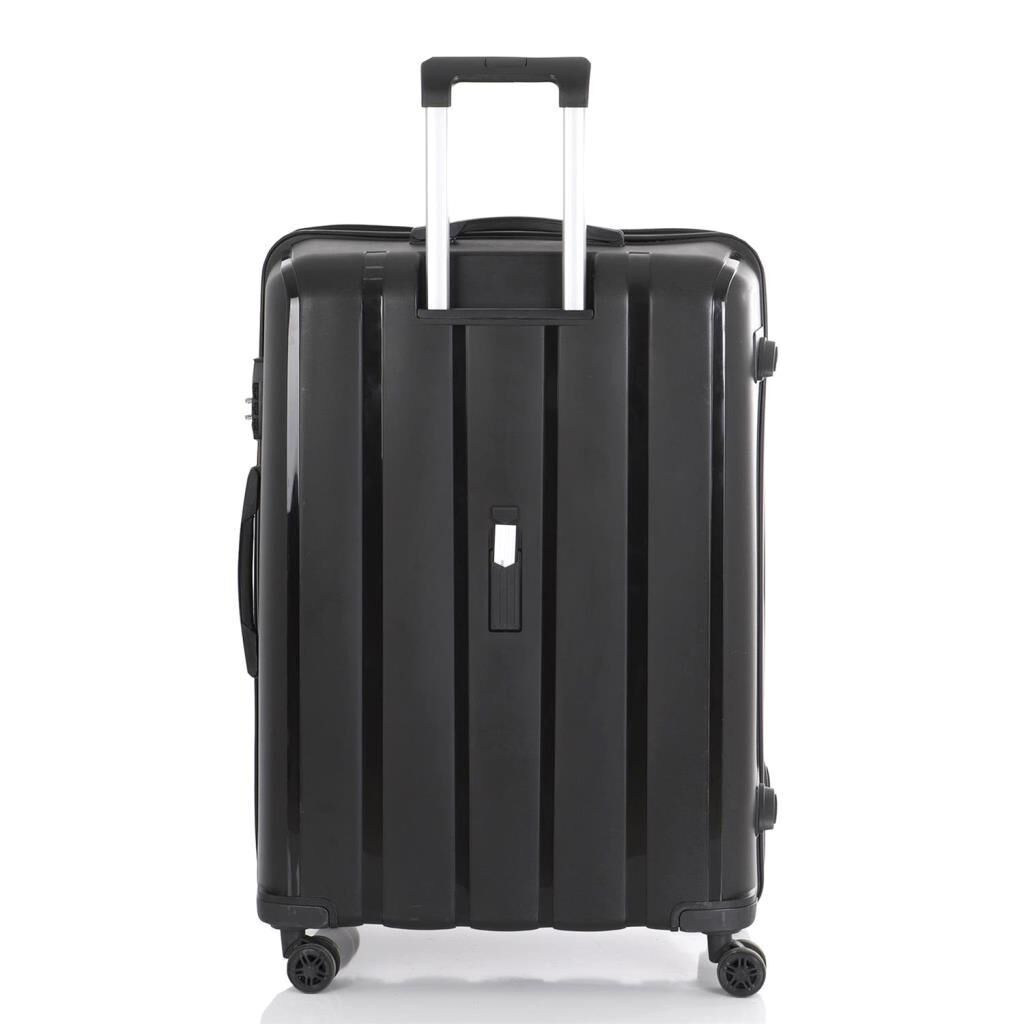 MÇS Bavul Büyük ve Orta 2li Set Kırılmaz Silikon Valiz V305 Siyah