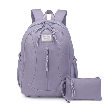 Smart Bags Sırt Çantası Okul Boyu Kalem Kutusu Hediyeli 3233 Eflatun