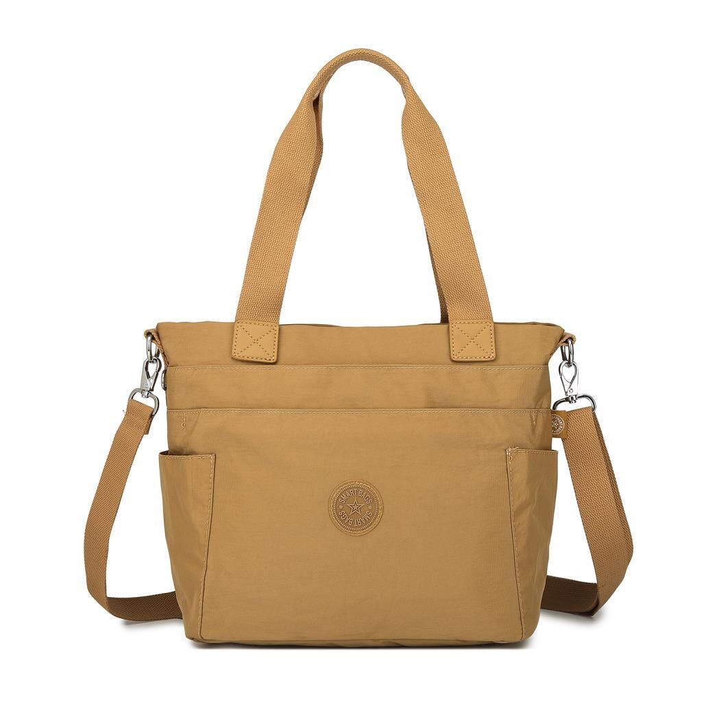 Smart Bags Krinkıl Kumaş Kadın Omuz Çantası 3208 110 Taba