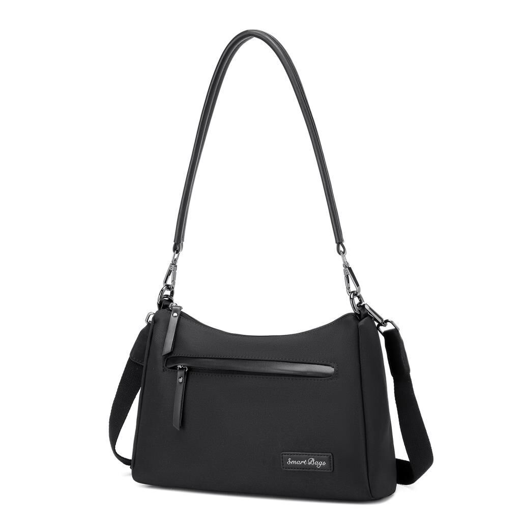 Smart Bags Twill Dimi Kumaş Kadın Omuz Çantası 3325 Siyah