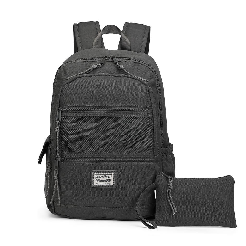 Smart Bags Sırt Çantası Okul Boyu Kalem Kutusu Hediyeli 3237 Koyu Gri