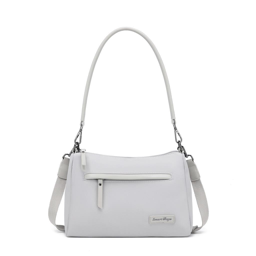 Smart Bags Twill Dimi Kumaş Kadın Omuz Çantası 3325 A.Gri