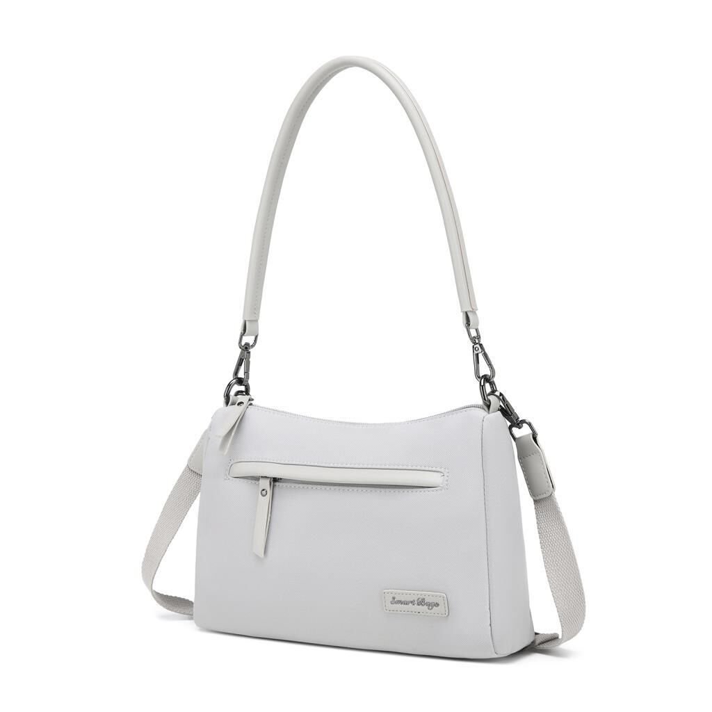 Smart Bags Twill Dimi Kumaş Kadın Omuz Çantası 3325 A.Gri