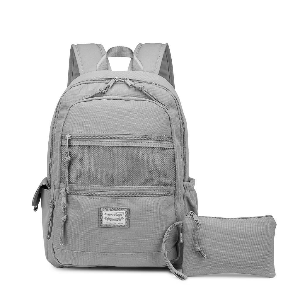 Smart Bags Sırt Çantası Okul Boyu Kalem Kutusu Hediyeli 3237 Vizon