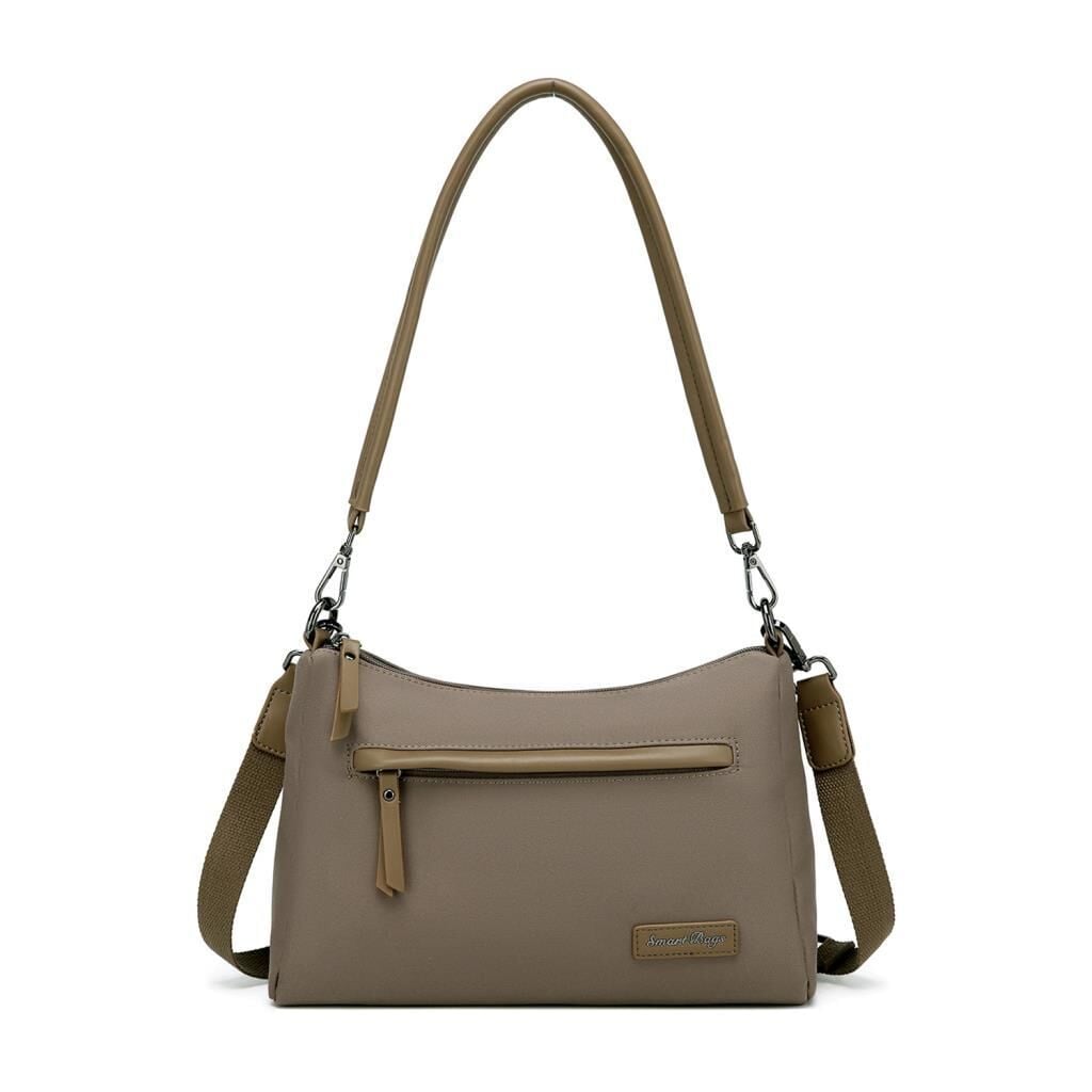 Smart Bags Twill Dimi Kumaş Kadın Omuz Çantası 3325 A.Kahve
