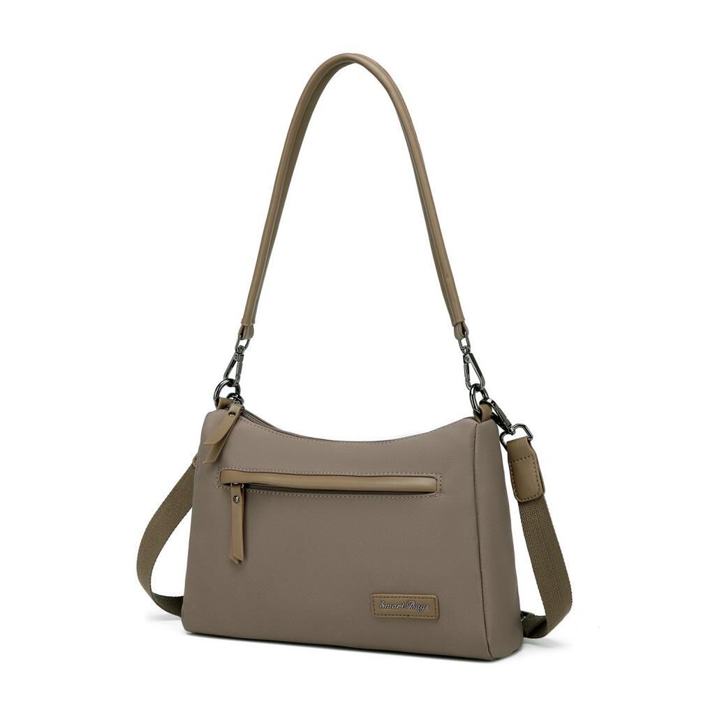 Smart Bags Twill Dimi Kumaş Kadın Omuz Çantası 3325 A.Kahve