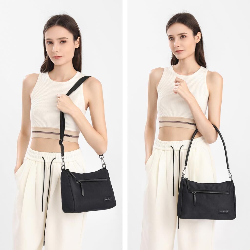 Smart Bags Twill Dimi Kumaş Kadın Omuz Çantası 3325 A.Kahve