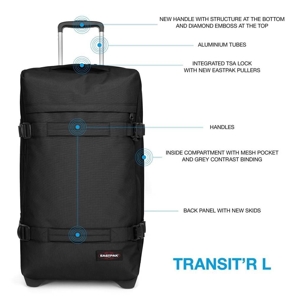 Eastpak Transit'r L Çekçekli Tekerlekli Seyahat Valizi 2 Tekerlekli