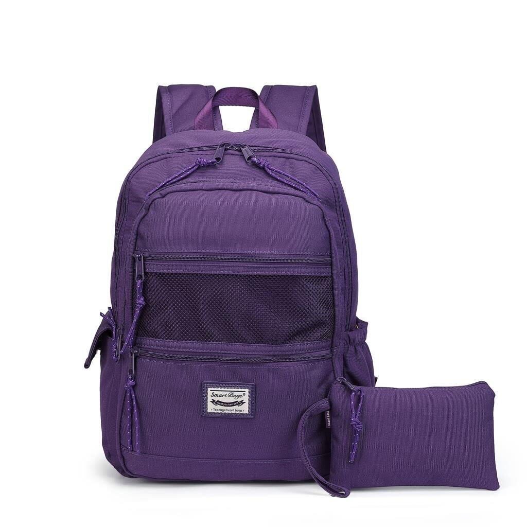 Smart Bags Sırt Çantası Okul Boyu Kalem Kutusu Hediyeli 3237 Mor
