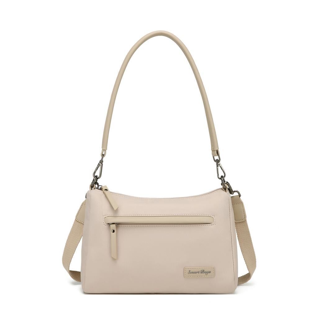 Smart Bags Twill Dimi Kumaş Kadın Omuz Çantası 3325 Bej