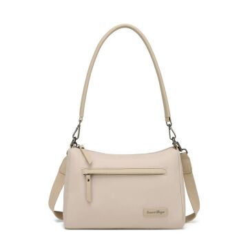 Smart Bags Twill Dimi Kumaş Kadın Omuz Çantası 3325 Bej