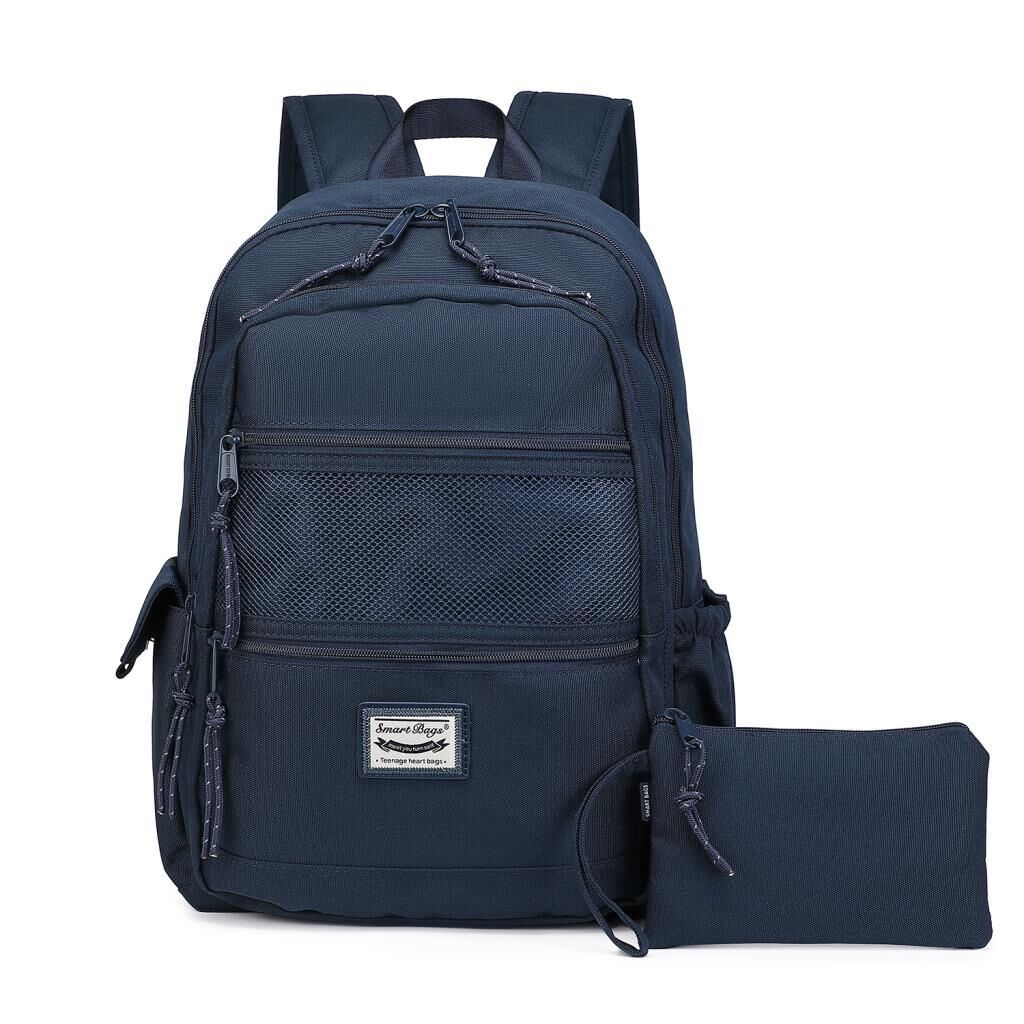 Smart Bags Sırt Çantası Okul Boyu Kalem Kutusu Hediyeli 3237 Lacivert