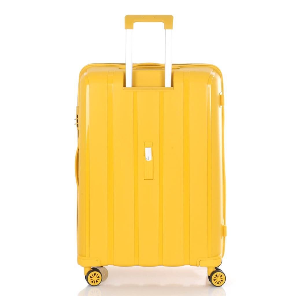 MÇS Bavul Büyük ve Orta 2li Set Kırılmaz Silikon Valiz V305 Sarı