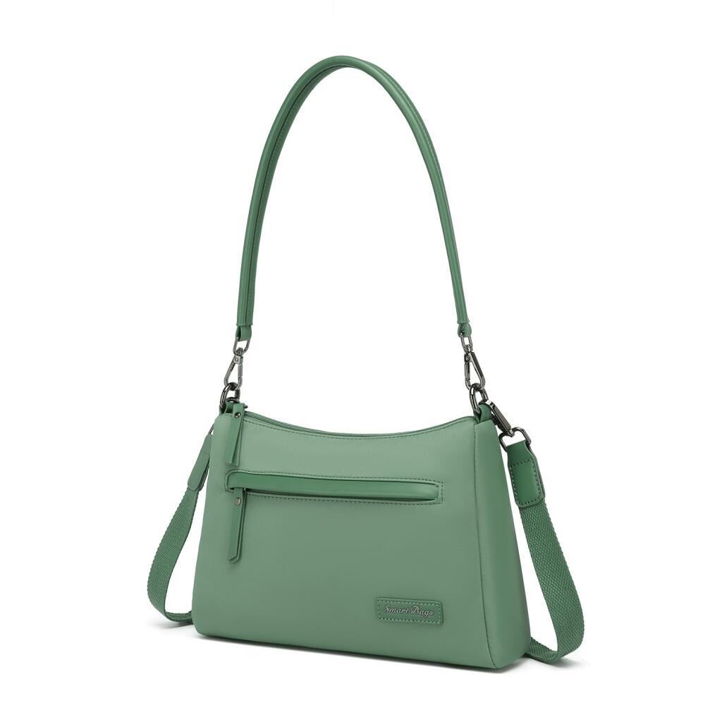 Smart Bags Twill Dimi Kumaş Kadın Omuz Çantası 3325 Yeşil